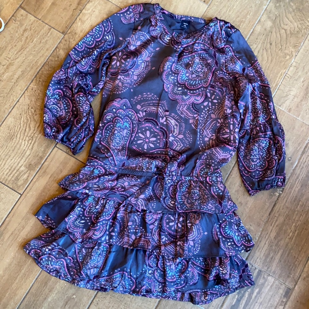 Gap Kids silky print dropped waist dress size XXL (14/16)